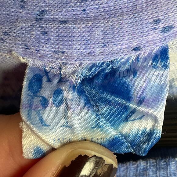 Vintage Single Stitch Ritz Pure Cotton Ice Tye Dye Tee Unisex XL Blue Thrashed - Picture 5 of 9